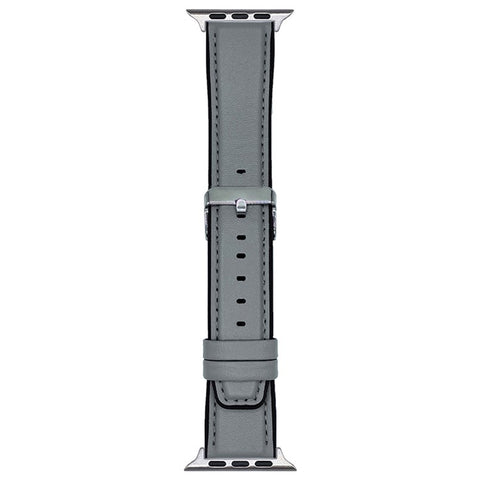 Watch Band for Apple Watch Series 11 10 42mm / 9 8 7 41mm / SE3 SE2 SE 6 5 4 40mm / 3 2 1 38mm Napa Texture PU Covered Silicone Strap