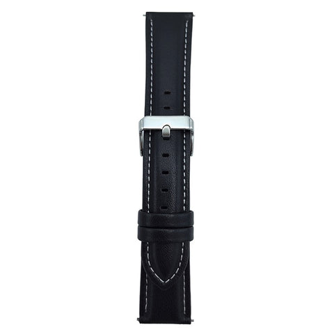 For Samsung Galaxy Watch7 44mm / 40mm Nappa Texture Watch Band 20mm Adjustable Leather Wrist Strap