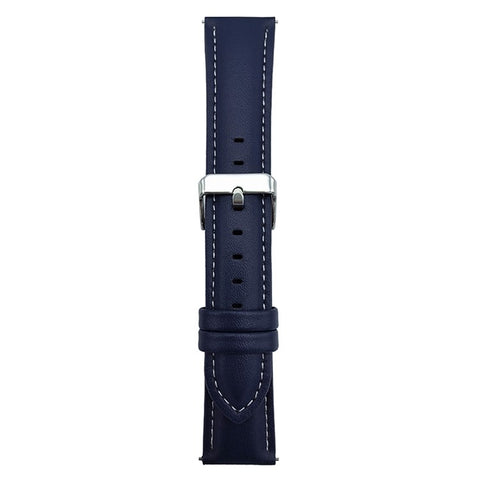 For Samsung Galaxy Watch7 44mm / 40mm Nappa Texture Watch Band 20mm Adjustable Leather Wrist Strap