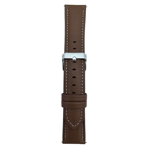 For Samsung Galaxy Watch7 44mm / 40mm Nappa Texture Watch Band 20mm Adjustable Leather Wrist Strap