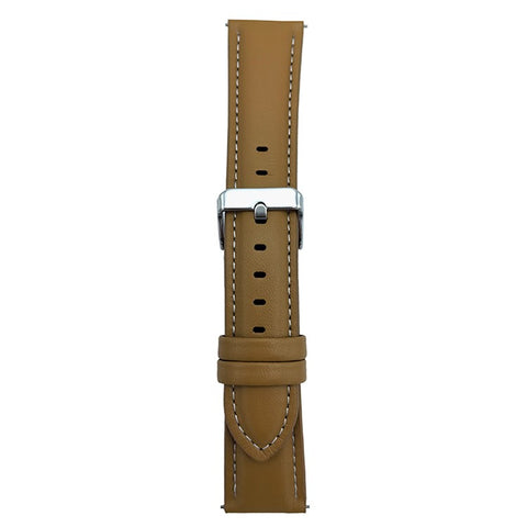 For Samsung Galaxy Watch7 44mm / 40mm Nappa Texture Watch Band 20mm Adjustable Leather Wrist Strap