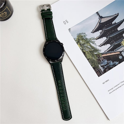 22mm Universal Bands For Huawei Watch GT 5 46mm Genuine Leather Watchband Wrist Strap