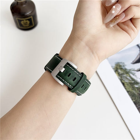 22mm Universal Bands For Huawei Watch GT 5 46mm Genuine Leather Watchband Wrist Strap