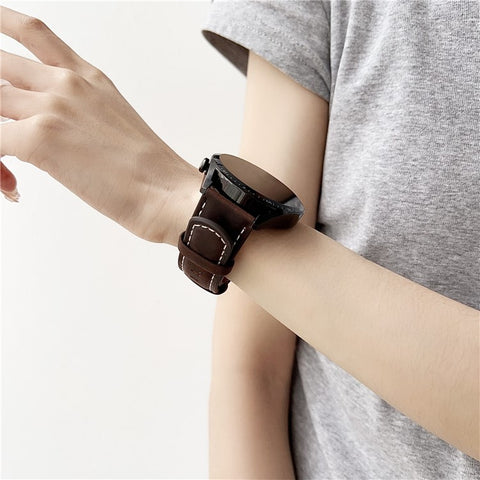 22mm Universal Bands For Huawei Watch GT 5 46mm Genuine Leather Watchband Wrist Strap