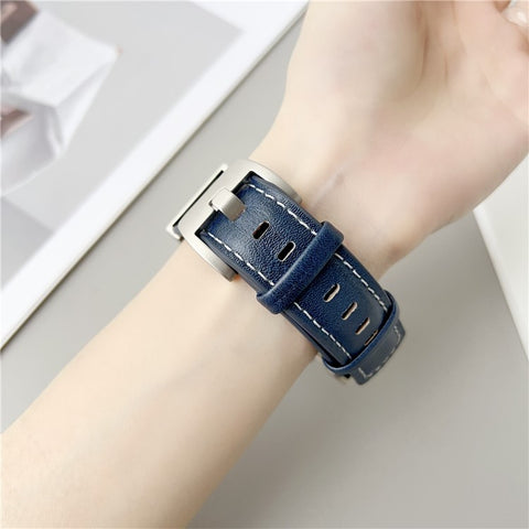 Leather Watch Band For Apple Watch Ultra 3 2 1 49mm / Series 11 10 46mm / 9 8 7 45mm / SE3 SE2 SE 6 5 4 44mm / 3 2 1 42mm Crazy Horse Texture Wrist Strap