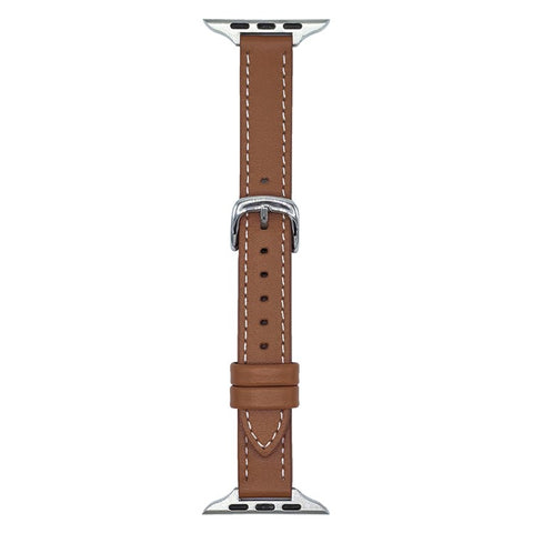 Genuine Lambskin Leather Bands For Apple Watch Series 11 10 42mm / 9 8 7 41mm / SE3 SE2 SE 6 5 4 40mm / 3 2 1 38mm Wrist Strap