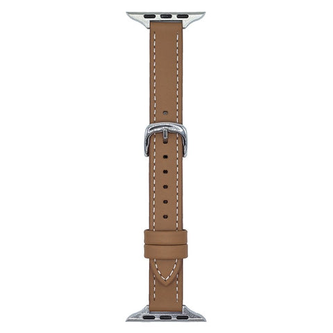 Genuine Lambskin Leather Bands For Apple Watch Series 11 10 42mm / 9 8 7 41mm / SE3 SE2 SE 6 5 4 40mm / 3 2 1 38mm Wrist Strap