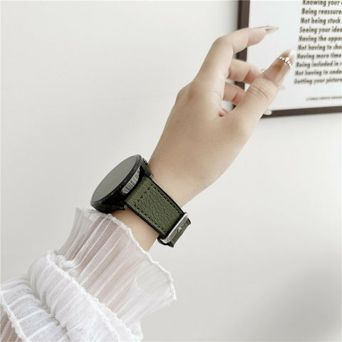 22mm Universal Watch Band For Huawei Watch GT 5 46mm Silicone Leather Coated Wrist Strap