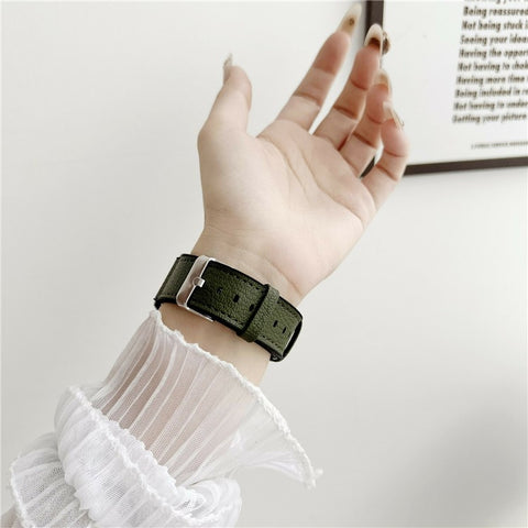 22mm Universal Watch Band For Huawei Watch GT 5 46mm Silicone Leather Coated Wrist Strap