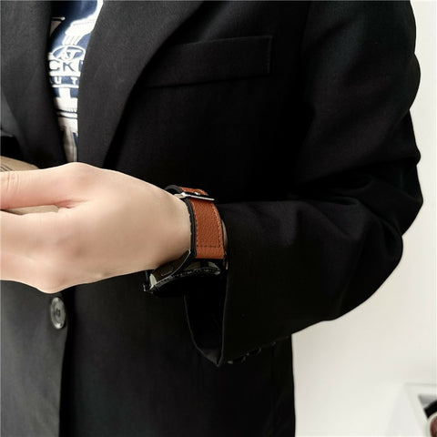 22mm Universal Watch Band For Huawei Watch GT 5 46mm Silicone Leather Coated Wrist Strap