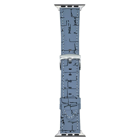 Leather Wrist Straps with Pattern For Apple Watch Series 11 10 42mm / 9 8 7 41mm / SE3 SE2 SE 6 5 4 40mm / 3 2 1 38mm Watch Bands