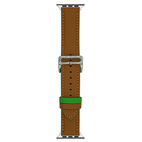 Dual Color Leather Bands For Apple Watch Ultra 3 2 1 49mm / Series 11 10 46mm / 9 8 7 45mm / SE3 SE2 SE 6 5 4 44mm / 3 2 1 42mm Watchbands Wrist Strap