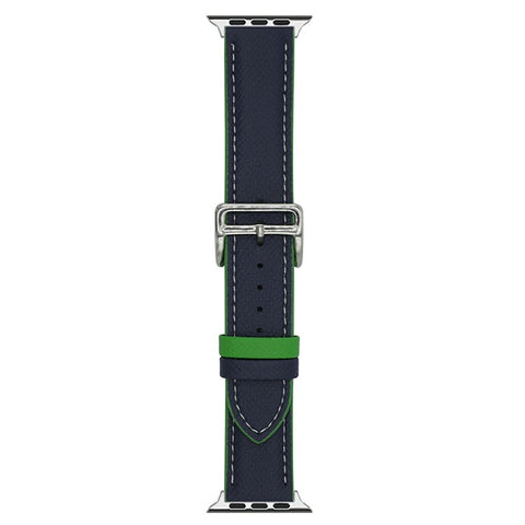 Dual Color Leather Bands For Apple Watch Ultra 3 2 1 49mm / Series 11 10 46mm / 9 8 7 45mm / SE3 SE2 SE 6 5 4 44mm / 3 2 1 42mm Watchbands Wrist Strap