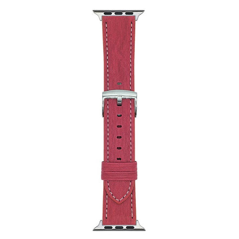 Wood Grain Leather Bands For Apple Watch Series 11 10 42mm / 9 8 7 41mm / SE3 SE2 SE 6 5 4 40mm / 3 2 1 38mm Watch Band Wrist Strap