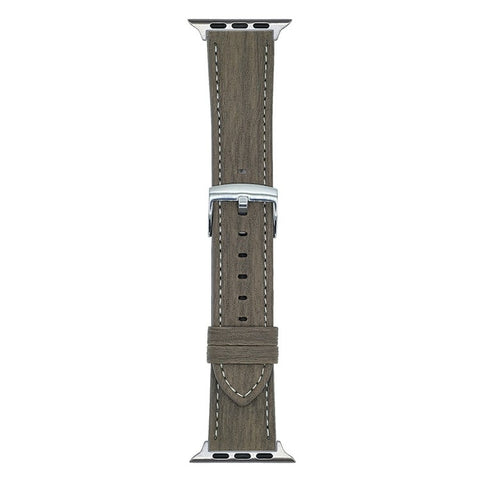 Wood Grain Leather Bands For Apple Watch Series 11 10 42mm / 9 8 7 41mm / SE3 SE2 SE 6 5 4 40mm / 3 2 1 38mm Watch Band Wrist Strap