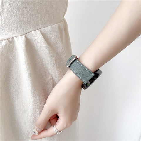 Litchi Texture Leather Band For Huawei Watch GT 5 46mm Watchbands Universal 22mm Strap