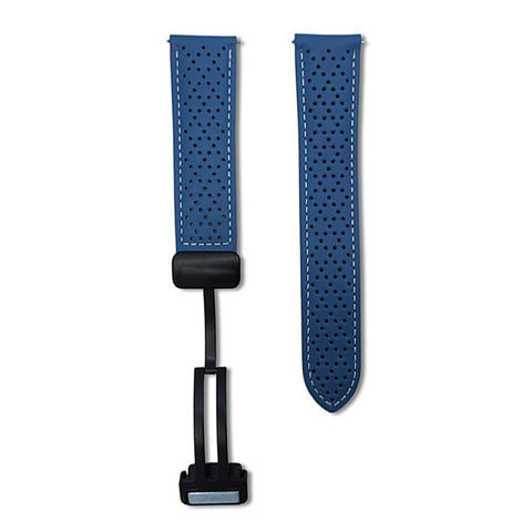 22mm Replacement Strap for Huawei Watch GT 5 46mm Magnetic Buckle Genuine Leather Watch Band with Multi Hole