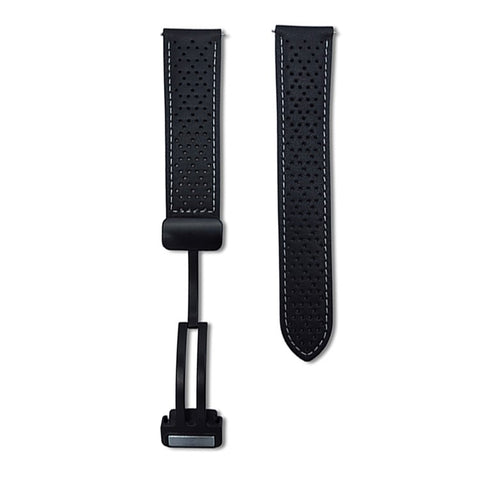 22mm Replacement Strap for Huawei Watch GT 5 46mm Magnetic Buckle Genuine Leather Watch Band with Multi Hole