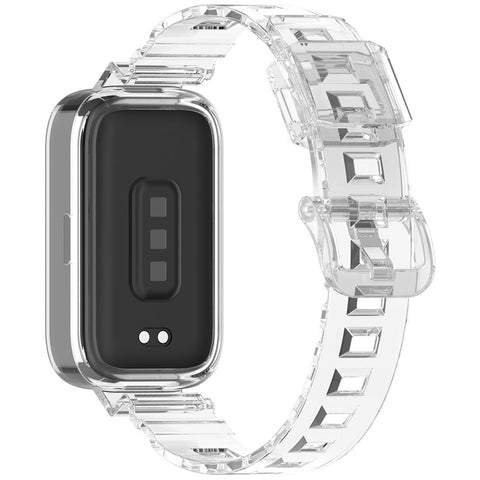 For Xiaomi Redmi Band 3  /  Smart Band 9 Active Watch Strap Color Changing Clear TPU Wrist Band