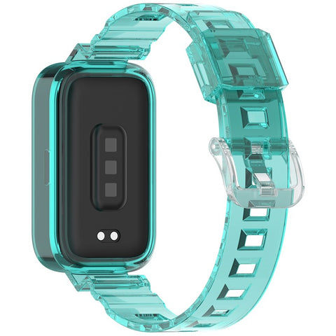 For Xiaomi Redmi Band 3  /  Smart Band 9 Active Watch Strap Color Changing Clear TPU Wrist Band