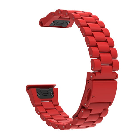 QuickFit 22mm Watch Band For Garmin Fenix 7 Pro  /  7  /  6 Pro  /  6 Plastic Three-Bead Wrist Strap
