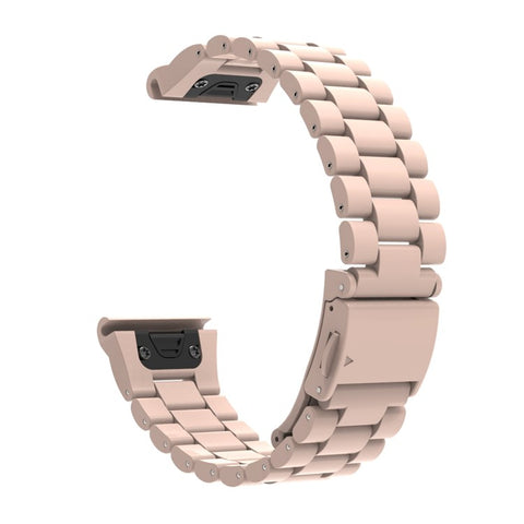 QuickFit 26mm Watch Band For Garmin Fenix 7X Pro  /  7X  /  6X Pro  /  6X Plastic Three-Bead Wrist Strap