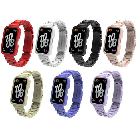 Watch Band For Huawei Band 10  /  9  /  8 Plastic Three-Bead Wrist Strap with Integrated Watch Case