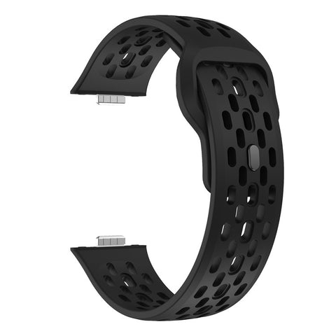 For Huawei Watch Fit 4  /  Fit 3 Watch Band Holes Design Silicone Wrist Strap