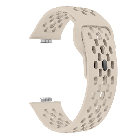 For Huawei Watch Fit 4  /  Fit 3 Watch Band Holes Design Silicone Wrist Strap