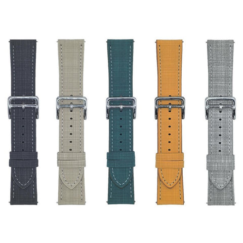 For Huawei Watch GT 5 41mm Watch Band 18mm Braided Checkered Pattern Leather Wrist Strap