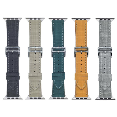 Watch Band For Apple Watch Series 11 10 42mm / 9 8 7 41mm / SE3 SE2 SE 6 5 4 40mm / 3 2 1 38mm Braided Checkered Pattern Leather Wrist Strap
