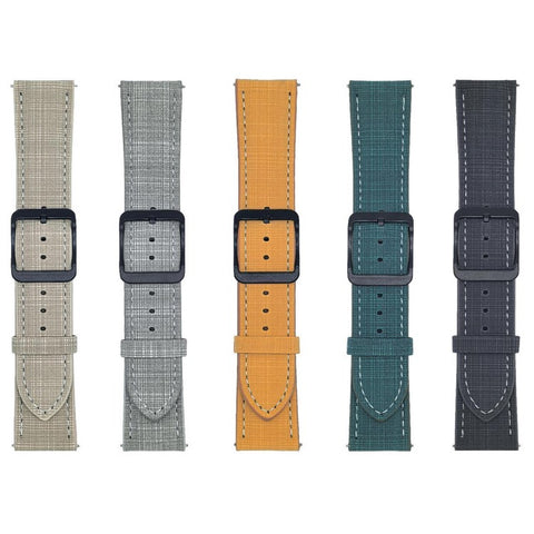 For Huawei Watch GT 5 46mm Watch Band 22mm Braided Checkered Pattern Ring Buckle Leather Wrist Strap