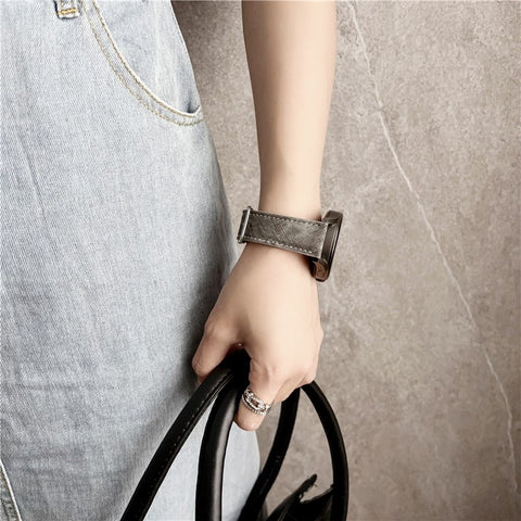 For Huawei Watch GT 5 41mm Watch Bands Universal 18mm Leather Wrist Strap with Steel Buckle