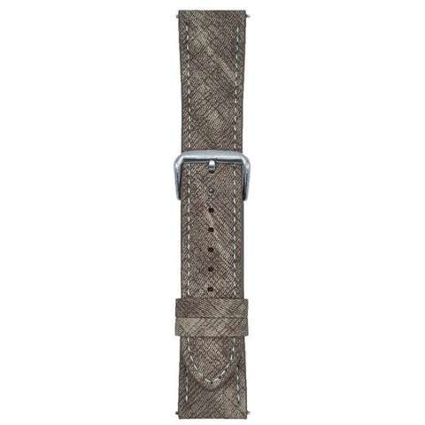 For Samsung Galaxy Watch7  /  Watch6 Watch Bands Universal 20mm Leather Wrist Strap with Steel Buckle