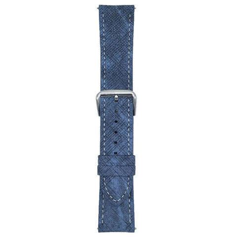 For Samsung Galaxy Watch7  /  Watch6 Watch Bands Universal 20mm Leather Wrist Strap with Steel Buckle