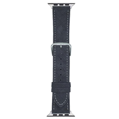 Watch Bands For Apple Watch Series 11 10 42mm / 9 8 7 41mm / SE3 SE2 SE 6 5 4 40mm / 3 2 1 38mm Leather Wrist Strap with Steel Buckle