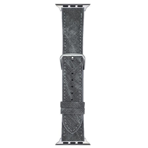 Watch Bands For Apple Watch Series 11 10 42mm / 9 8 7 41mm / SE3 SE2 SE 6 5 4 40mm / 3 2 1 38mm Leather Wrist Strap with Steel Buckle