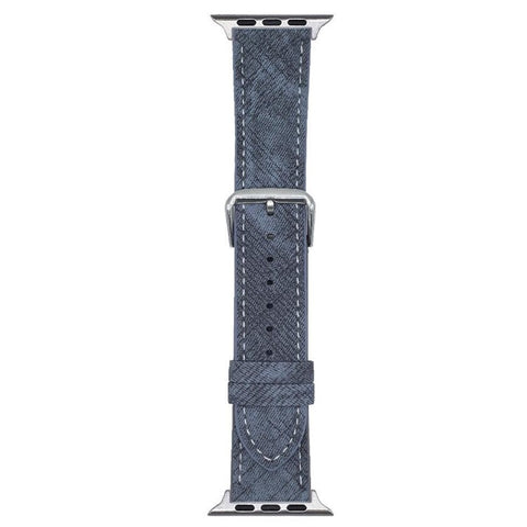 Watch Bands For Apple Watch Ultra 3 2 1 49mm / Series 11 10 46mm / 9 8 7 45mm / SE3 SE2 SE 6 5 4 44mm / 3 2 1 42mm Leather Wrist Strap with Steel Buckle