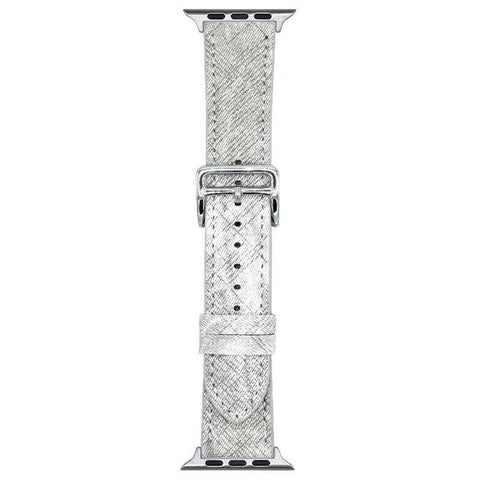 Leather Watchband For Apple Watch Series 11 10 42mm / 9 8 7 41mm / SE3 SE2 SE 6 5 4 40mm / 3 2 1 38mm Wrist Strap Replacement