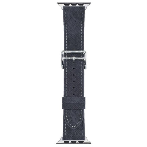 Leather Watchband For Apple Watch Series 11 10 42mm / 9 8 7 41mm / SE3 SE2 SE 6 5 4 40mm / 3 2 1 38mm Wrist Strap Replacement