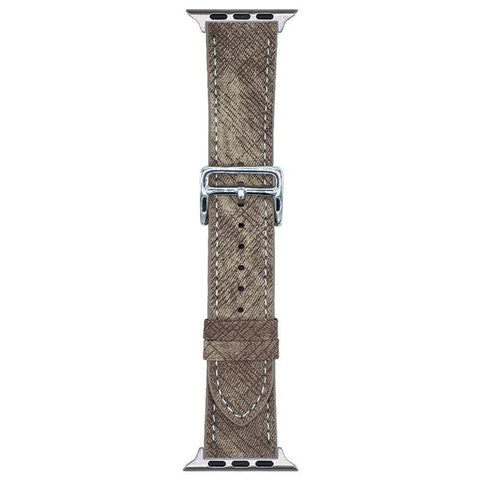 Leather Watchband For Apple Watch Series 11 10 42mm / 9 8 7 41mm / SE3 SE2 SE 6 5 4 40mm / 3 2 1 38mm Wrist Strap Replacement