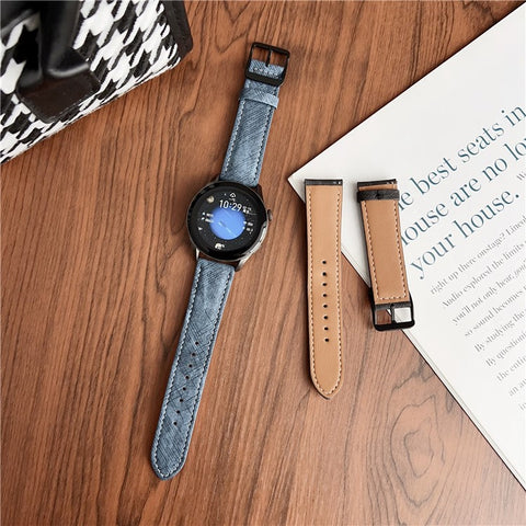 Double Loop Buckle Leather Band For Huawei Watch GT 5 41mm Watch Bands Universal 18mm Wrist Strap