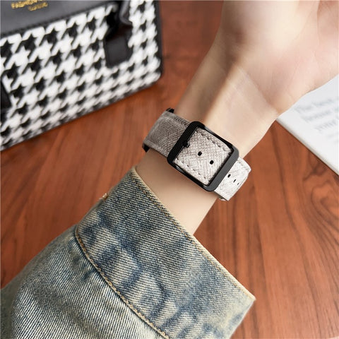Double Loop Buckle Leather Band For Huawei Watch GT 5 46mm Watch Bands Universal 22mm Strap
