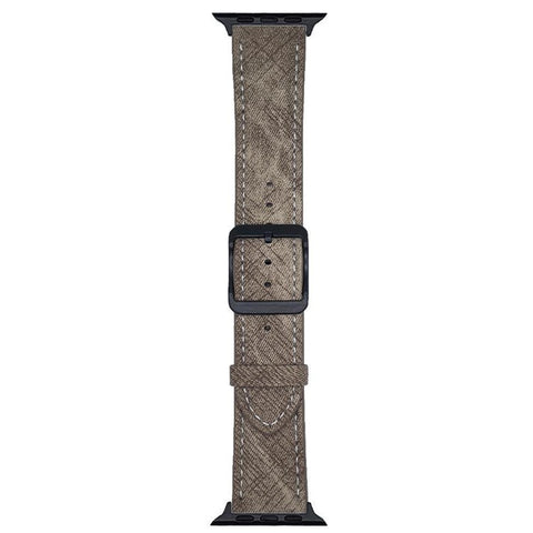 Double Loop Buckle Leather Band For Apple Watch Ultra 3 2 1 49mm / Series 11 10 46mm / 9 8 7 45mm / SE3 SE2 SE 6 5 4 44mm / 3 2 1 42mm Watch Strap