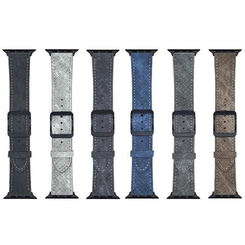 Double Loop Buckle Leather Band For Apple Watch Ultra 3 2 1 49mm / Series 11 10 46mm / 9 8 7 45mm / SE3 SE2 SE 6 5 4 44mm / 3 2 1 42mm Watch Strap