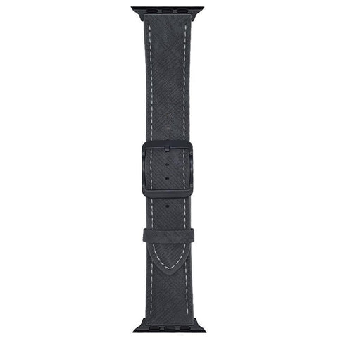 Double Loop Buckle Leather Band For Apple Watch Ultra 3 2 1 49mm / Series 11 10 46mm / 9 8 7 45mm / SE3 SE2 SE 6 5 4 44mm / 3 2 1 42mm Watch Strap