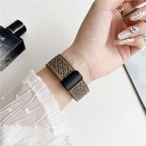 For Samsung Galaxy Watch7  /  Watch6 Microfiber Leather Watch Bands 20mm Breathable Magnetic Strap