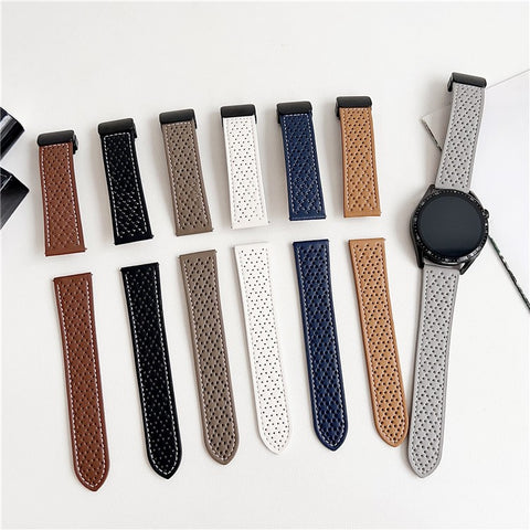 For Huawei Watch GT 5 46mm Microfiber Leather Watch Bands 22mm Breathable Magnetic Strap