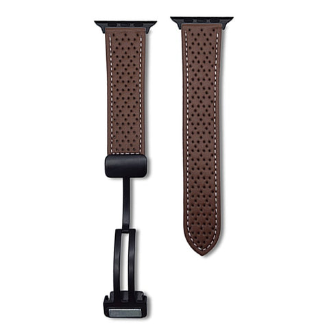 Microfiber Leather Watch Bands For Apple Watch Ultra 3 2 1 49mm / Series 11 10 46mm / 9 8 7 45mm / SE3 SE2 SE 6 5 4 44mm / 3 2 1 42mm Breathable Magnetic Strap