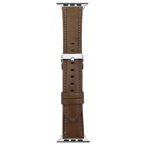 Watch Band For Apple Watch Series 11 10 42mm / 9 8 7 41mm / SE3 SE2 SE 6 5 4 40mm / 3 2 1 38mm Crazy Horse Texture Leather Wrist Strap